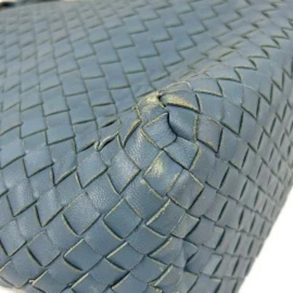 Bottega Veneta Intrecciato Tote Bag Blue Leather - Picture 5 of 5